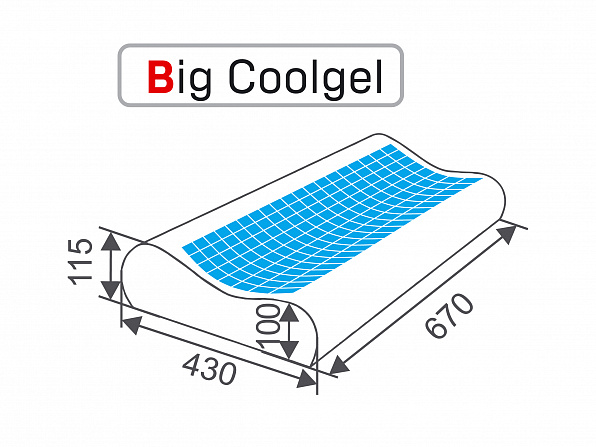 Ортопедическая подушка (BIG CoolGel).  N5